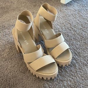 Cream sandals